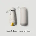 Compact mini capsule umbrella in light grey with 18cm portable length and UV protection - Capsule 5-Fold Umbrella / Off White