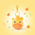 Süßer gelber Wasserschwein Plüsch Schlüsselanhänger - 8cm / Wütender Gesichtsausdruck / Squishy Anhänger