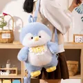 Schattige blauwe pluchen pinguïn rugzak voor meisjes in een gezellige SKU-variant - Pinguïn Pluche Rugzak / 45cm / Blauw