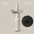 Automatic cream folding umbrella featuring a bow-knot design and 105cm protective diameter - Little Mystery Series / 24 Ribs / Sycamore Beige