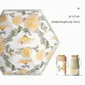 Compact 14cm mini pocket sun umbrella with yellow chrysanthemum floral print - Yellow Chrysanthemum Pattern (Jin Si Fran)