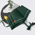 Élégant parasol français vert foncé avec protection UV et un petit motif de cœur. - Deux Cœurs - Vert Foncé