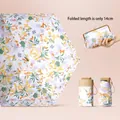 Compact 14cm floral sun and rain umbrella with matching lady pouch for UV protection - 14cm Folded Length / Baihua Pavilion (With Pouch)