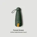 Forest green capsule sun umbrella with UV protection UPF 50+ and compact 18cm size - Without Case / 6 Ribs / Dark Green