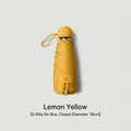 Compact capsule sun umbrella with UV protection in vibrant lemon yellow finish. - Without Case / 6 Ribs / Lemon Yellow