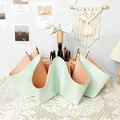 Paraguas plegable con protección UV y lazo en color verde claro y beige - Cian y Carne
