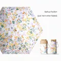 Ultra-compact folding sun umbrella with floral butterfly print - 14cm folded length - 14cm Folded Length / Baihua Pavilion (Standard)