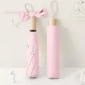Paraguas plegable compacto con protección UV en el elegante color rosa de mediados de verano - Rosa Claro