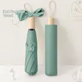 Paraguas plegable compacto con protección UV para sol y lluvia en color Verde Incienso Frío - Verde oliva