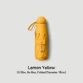 Compact 5-fold capsule umbrella in lemon yellow with UPF 50+ UV protection - Without Case / 8 Ribs / Lemon Yellow