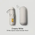 Ultra-light off-white capsule sun umbrella with 8 ribs and UPF50+ UV protection case - With Glasses Case / 8 Ribs / Off White