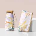 Tragbarer flacher Mini-Sonnenschirm mit Schmetterlingsmuster und passendem Etui - Baihua Pavilion Stil (Mit Aufbewahrungstasche)