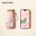 Mini-Taschensonnenschirm mit rosa Blumenmuster und kompaktem Design - Pink Mist Flower Stil