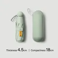 Light green 5-fold mini pocket sun umbrella with protective storage case - Capsule Case / 5-Fold 8-Ribs / Mint Green
