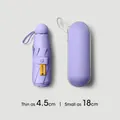 Compact purple mini five-fold sun umbrella with UV protection and capsule storage case - Capsule Case / 5-Fold 8-Ribs / Light Purple