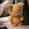 Poupée en peluche douce et câline marron chaud, cadeau idéal pour les enfants - Lapin Jaune / 20cm