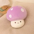 Cute purple mushroom plush doll with smiling face and white spots for home decoration - 10cm Pendant with Keychain / Purple