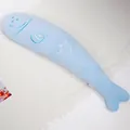 Traversin poisson minimaliste bleu clair doux et confortable pour les dormeurs sur le côté. - Fil de 80cm / Bleu