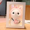 Adorable white plush rabbit doll with unicorn hood inside a premium white gift bag - Gift Bag Only (Without Doll)