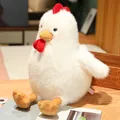 Cute 8-inch white plush rooster toy with fluffy fur and red comb details - 30cm / White Chicken