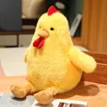 Cute yellow plush rooster stuffed animal toy with soft fur and bright red comb - 30cm / Yellow Chick