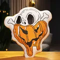 Halloween-Plüschkissen mit einzigartigem Totenkopf- und Kürbisdruck für die Heimdekoration - Klein (30-35cm) / Skelett Junge