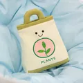 Plush watering can toy garden tool doll with green corduroy handle and yellow body - Plant Bag / 18*10*24cm