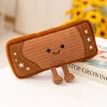 Adorable brown plush musical instrument toy with smiley face and legs for kids play - Guzheng Style / 27cm / Brown