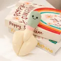 Adorable plush garden trowel toy with a cute smiley face in soft pastel green and cream - Shovel / 10*3*20cm