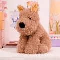 Adorable peluche de chiot brun à poils longs pour les cadeaux d'anniversaire des enfants - Chien des Highlands Brun