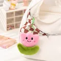 Adorable pink plush tulip flower shaped keychain charm accessory for backpack decoration. - Pink Flower Pendant
