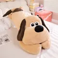 Extra large plush dog body pillow for sleeping in soft light brown plush fabric - Boss Puppy / 80cm