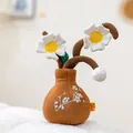 Niedliches Plüsch Narzissen Blumentopf Spielzeug mit Stickerei für Heim und Büro Deko - Weiße Pflaumenblüte