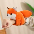 Adorable soft orange plush fox animal slap bracelet wristband for kids party gifts - Fox / 23cm