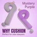 Coussin en peluche violet unique en forme de point d'interrogation avec grands yeux - 70cm Sans Doublure / Violet Mystique