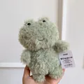 Adorable doudou grenouille vert clair en peluche douce pour nourrissons et enfants - Grenouille verte