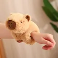 Cute plush animal slap bracelet for kids, soft brown capybara style wristband - Capybara / 23cm
