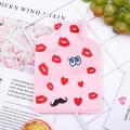 Mini bolsa de agua caliente de PVC rosa con lindos labios de dibujos animados y corazones - S / Labios Rojos