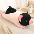 Ultra-soft black and pink mini pig plush toy pillow for sleeping, cute stuffed animal - Mini Piggy / 20cm