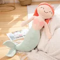 Cuddly mermaid plush doll with green tail and orange hair, soft toy for girls - 45cm / Red Hair Character