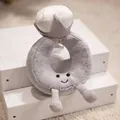 Simpatico peluche a forma di anello di diamante con sorriso per regali di matrimonio - 20-28 cm / Anello di diamanti con etichetta