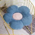 Cojín de girasol de felpa azul y rosa con bordado Dream para sillas de oficina casa - 50cm / Pétalo Azul Centro Rosa