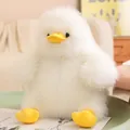 Adorable soft white fluffy duck plush toy with yellow beak and feet sitting on a table - 40CM / White Chubby Duck