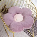 Cojín de silla de peluche en forma de flor morado y rosa con bordado Dream - 50cm / Pétalo Púrpura Centro Rosa