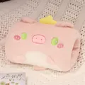 Cute pink pig plush hand warmer pillow with soft crown and warm fleece texture - 20x26cm / Pink Pig
