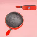Jouet en peluche créatif en forme de poêle rouge pour le jeu de rôle de cuisine des enfants - Forme de Pot / Pot à Tempura