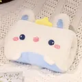 Cute cartoon bunny plush hand warmer pillow in white and light blue color - 20x26cm / White Rabbit