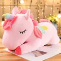 Peluche de unicornio rosa con alas y cuerno de arcoíris suave - 25cm / Rosa