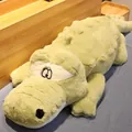 Grand oreiller en peluche crocodile vert pour dormir et caler les jambes au lit - 1m / Vert