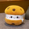 Cute smiling ice cream sandwich plush toy pillow with colorful sprinkles and embroidery - 15cm / Cookie Cake